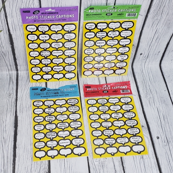 New Bundle of Pioneer Photo Albums Photo Caption Stickers 4Packs - Picture 3 of 4